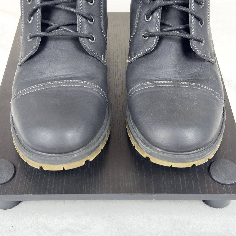 Joe's Jean Battle‎ Cap Boots Black (JOE18001A-2R1) - Faux Leather Men's 12